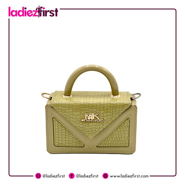 MK Green Luxury Hand-Bag with Metal Strap