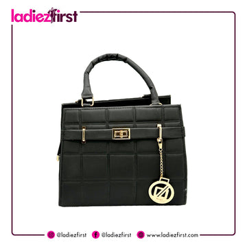 Black Bubbly Satchel Hand-Bag