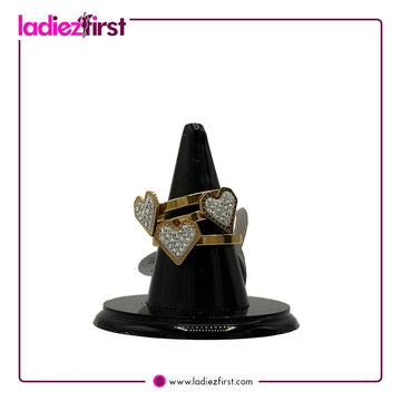 Heart-Shaped Crystal Ring