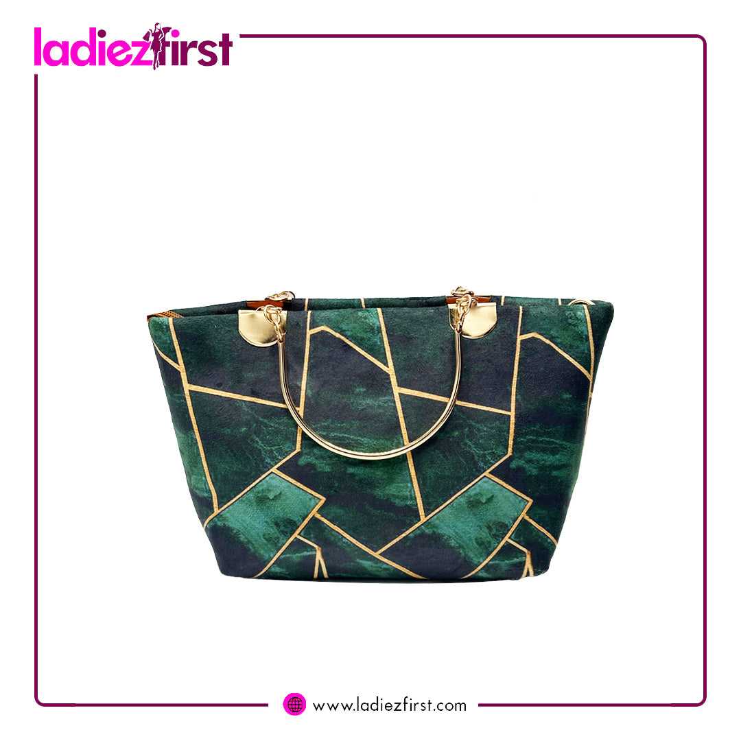 Green Embelem Printed Carry Bag