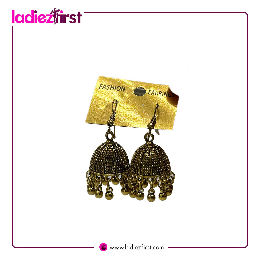 Vintage Gold Jhumka Earrings
